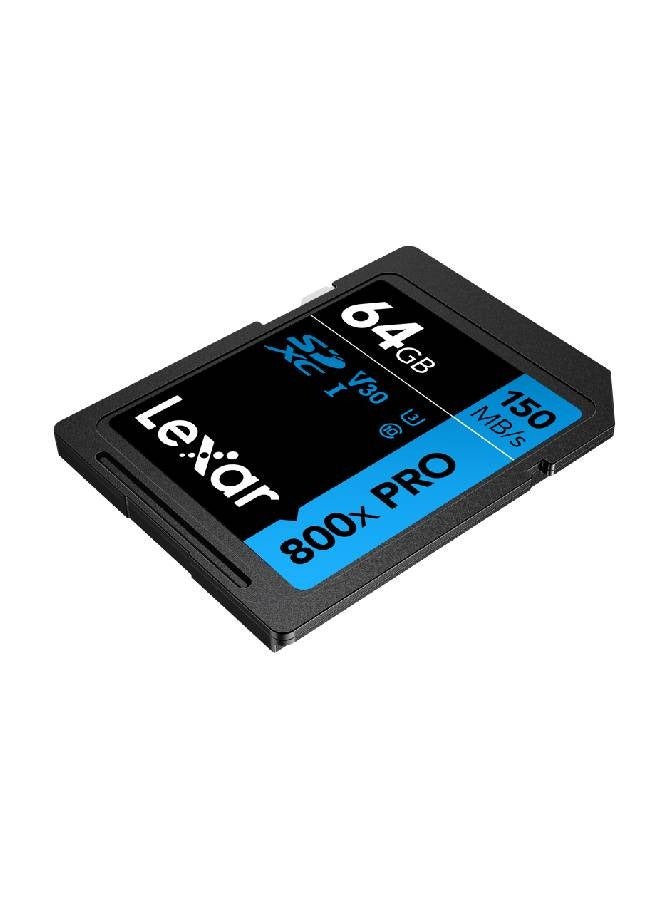ليكسار Lexar 800x Pro SDXC UHS-1 64GB 150MB/s V30 (LSD0800P64G-BNNNG) 64 GB  - Image 4