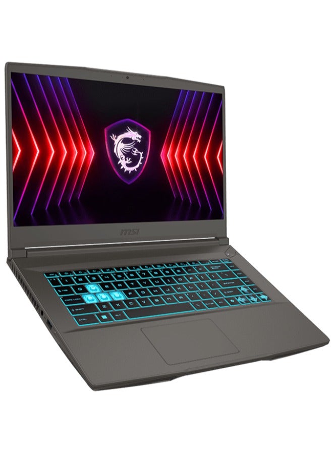 إم اس أي MSI Thin 15 B13UCX Gaming and Content Creation Laptop, Intel Core i5-13420H, 8G RAM, 512GB NVMe SSD, GeForce RTX 2050 4GB, 15.6 Inch FHD IPS 144Hz , DOS, 2-Yr Warranty, Cosmos Gray English/Arabic Cosmos Gray  - Image 1