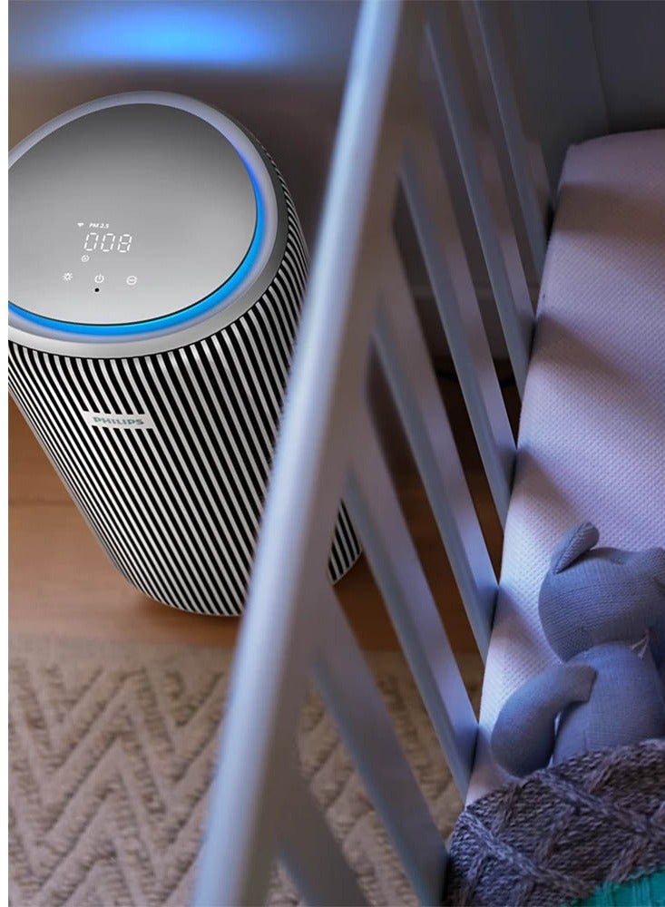 فيليبس Smart Air Purifier PureProtect 4200 Series - Rooms up to 156 m2, HEPA, Active Carbon, 5 Speeds, Sleep Mode, Child Lock, Connected to Air+App AC4220/12 Supernova Silver - Image 2