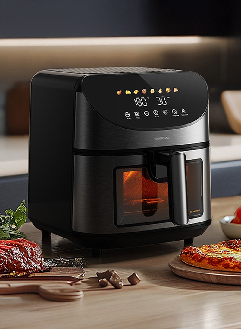 Deerma - Multi-Oven Air Fryer 8L, Versatile 8 Preset Modes for Baking, Roasting, Grilling, and Frying with Ergonomic Touch Screen 8 L 1700 W DEM-KZ150W BLACK - Image 1
