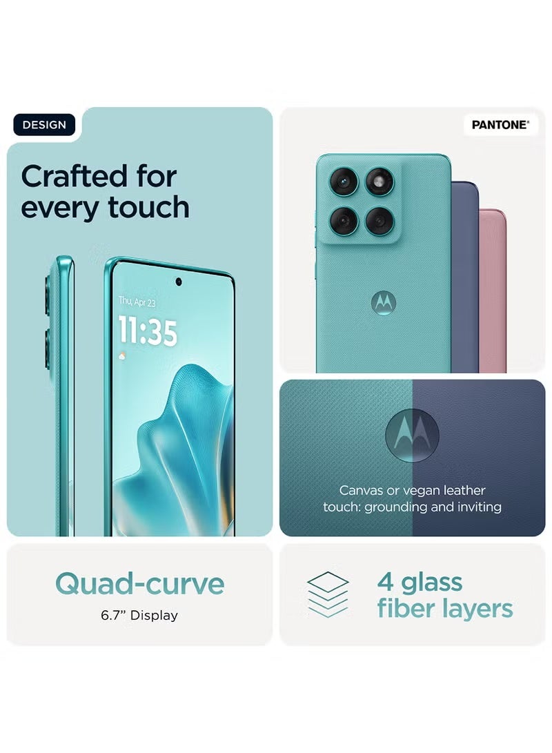 Edge 60 Fusion 5G Dual SIM Pantone Amazonite 12GB RAM 256GB With Free Gift Moto 68W Charger Turbo - Middle East Version