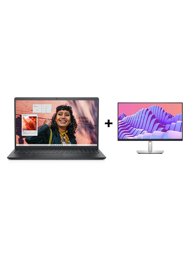 DELL 2024 Inspiron 3530 Think & Light (Upgraded Version) Laptop With 15.6Inch Full HD (1920x1080) Display,Core i5-1334U Processor/8GB RAM DDR4/512GB SSD/Intel UHD Graphics/Windows 11+DELL 27 Inch FHD P2722H (1920 x 1080) Monitor IPS, 60Hz, 5ms English/Arabic Carbon Black  - Image 1