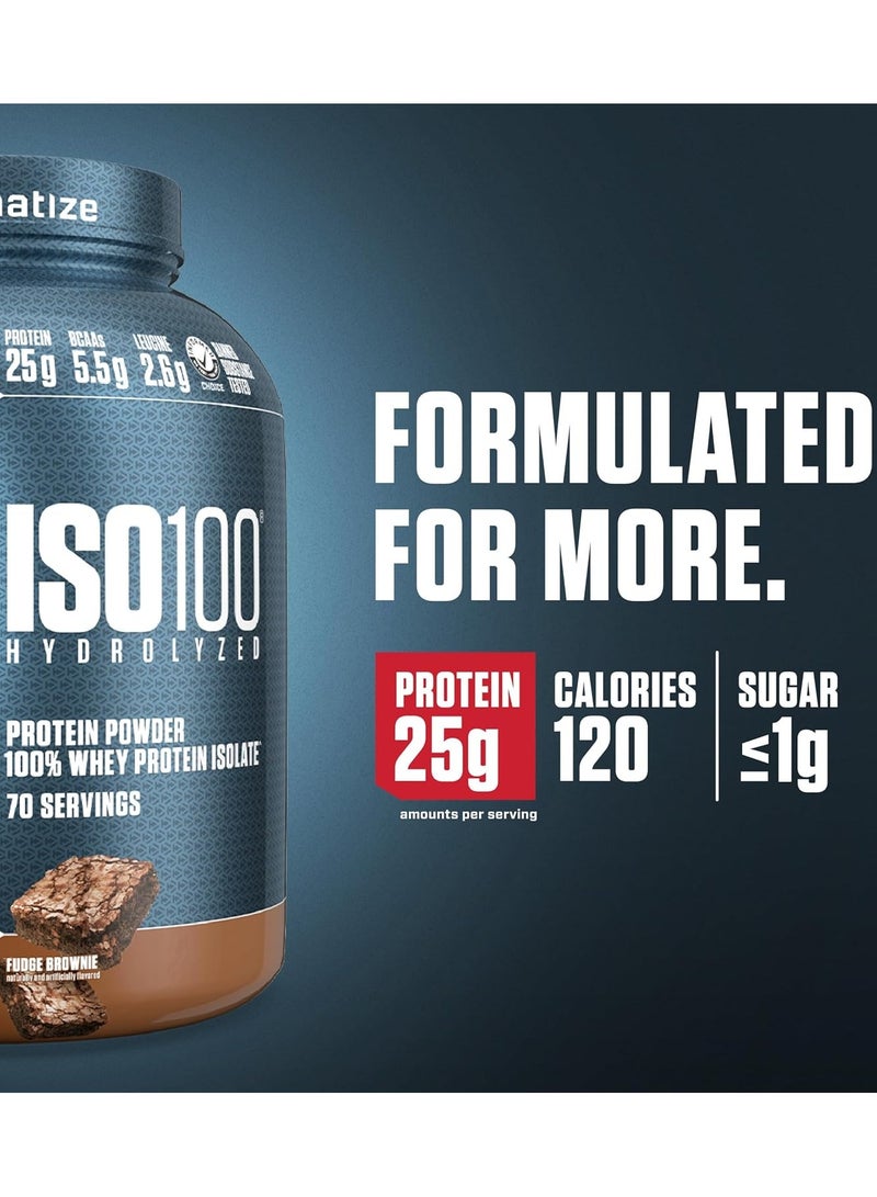 Dymatize ISO 100 Whey Protein Isolate Powder Fudge Brownie 5 lbs  - Image 4