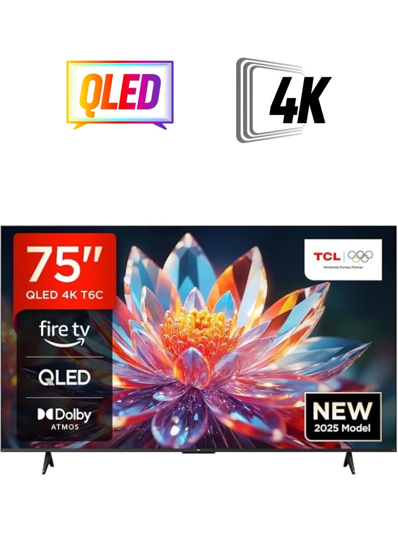 تي سي إل 75-Inch 4K QLED 60Hz Google TV 75T6C Black  - Image 1