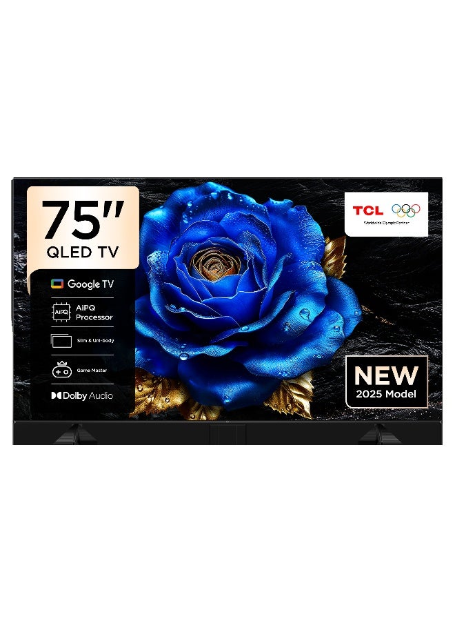 TCL 75-Inch 4K QLED 60Hz Google TV 75T6C Black  - Image 1