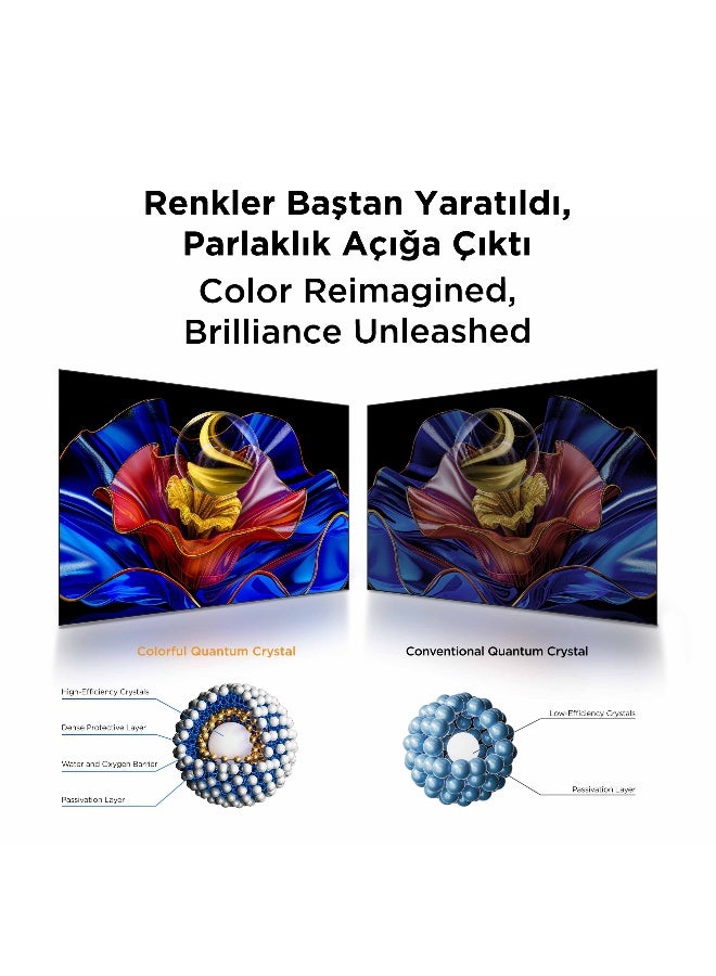 TCL 75 Inch Smart TV 4K QLED Colorful Quantum Crystal HDR 10+ Gaming Google TV, 60Hz, Dolby Vision Atmos, DTS Virtual X, MEMC, Voice Control, Game Master with Slim Design (2025 Model), 2 Year Warranty, 75T6C Black - Image 2