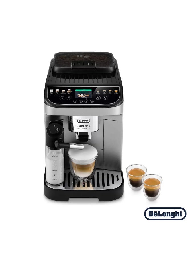 De'Longhi Magnifica Bean To Cup Coffee Machine ECAM310.80.SB | Cappuccino, Espresso, Macchiato, Americano Maker | 1.8 liter Capacity 1.8 L 1450 W ECAM310.80.SB Silver/Black - Image 1