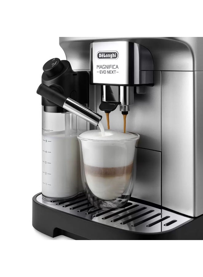 De'Longhi Magnifica Bean To Cup Coffee Machine ECAM310.80.SB | Cappuccino, Espresso, Macchiato, Americano Maker | 1.8 liter Capacity 1.8 L 1450 W ECAM310.80.SB Silver/Black - Image 3