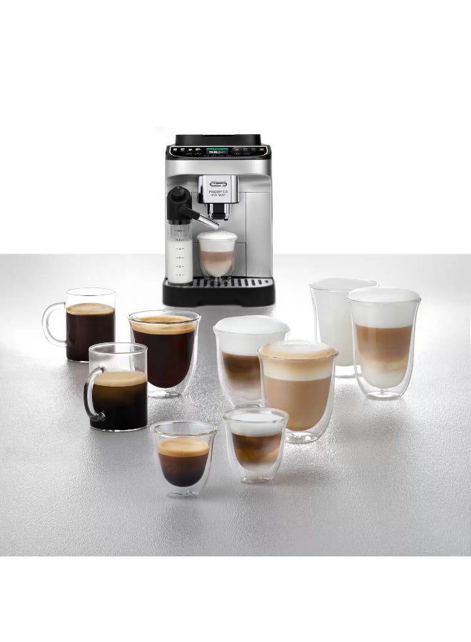 De'Longhi Magnifica Bean To Cup Coffee Machine ECAM310.80.SB | Cappuccino, Espresso, Macchiato, Americano Maker | 1.8 liter Capacity 1.8 L 1450 W ECAM310.80.SB Silver/Black - Image 2