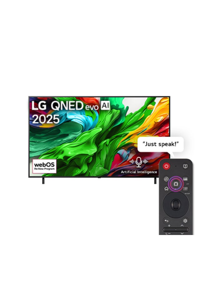 LG 55 Inch QNED AI QNED86 4K Smart TV with AI Magic Remote, HDR10, and webOS24 55" Model Year (2024) 55QNED86A6A black  - Image 1