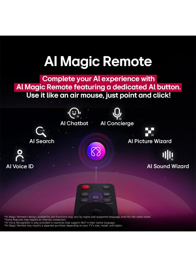55 Inch QNED AI QNED86 4K Smart TV with AI Magic Remote, HDR10, and webOS24 55" Model Year (2024) 55QNED86A6A black