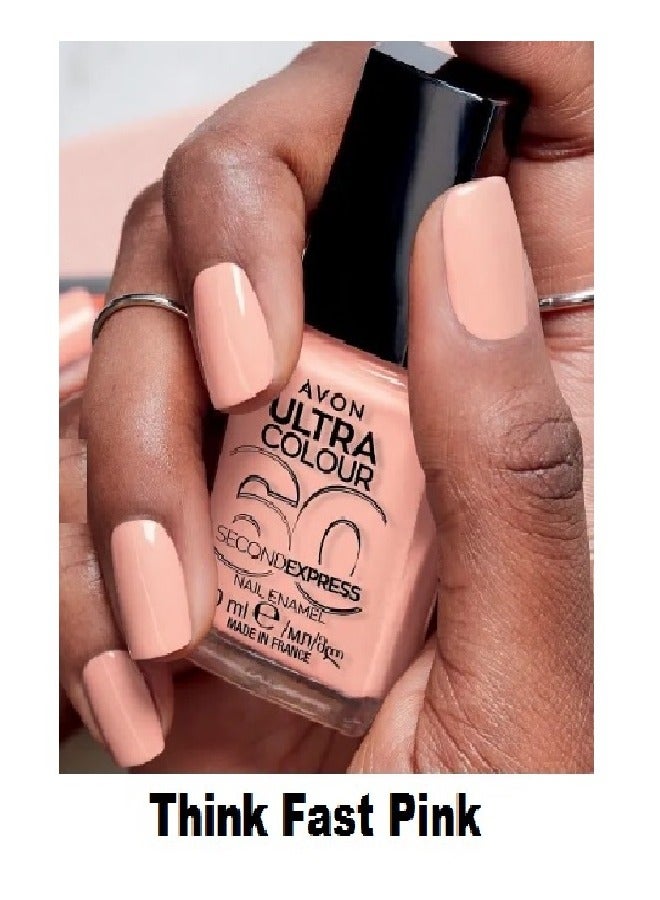 AVON Ultra Colour 60 Second Express Nail Enamel - Think Fast 10ml Pink - Image 2