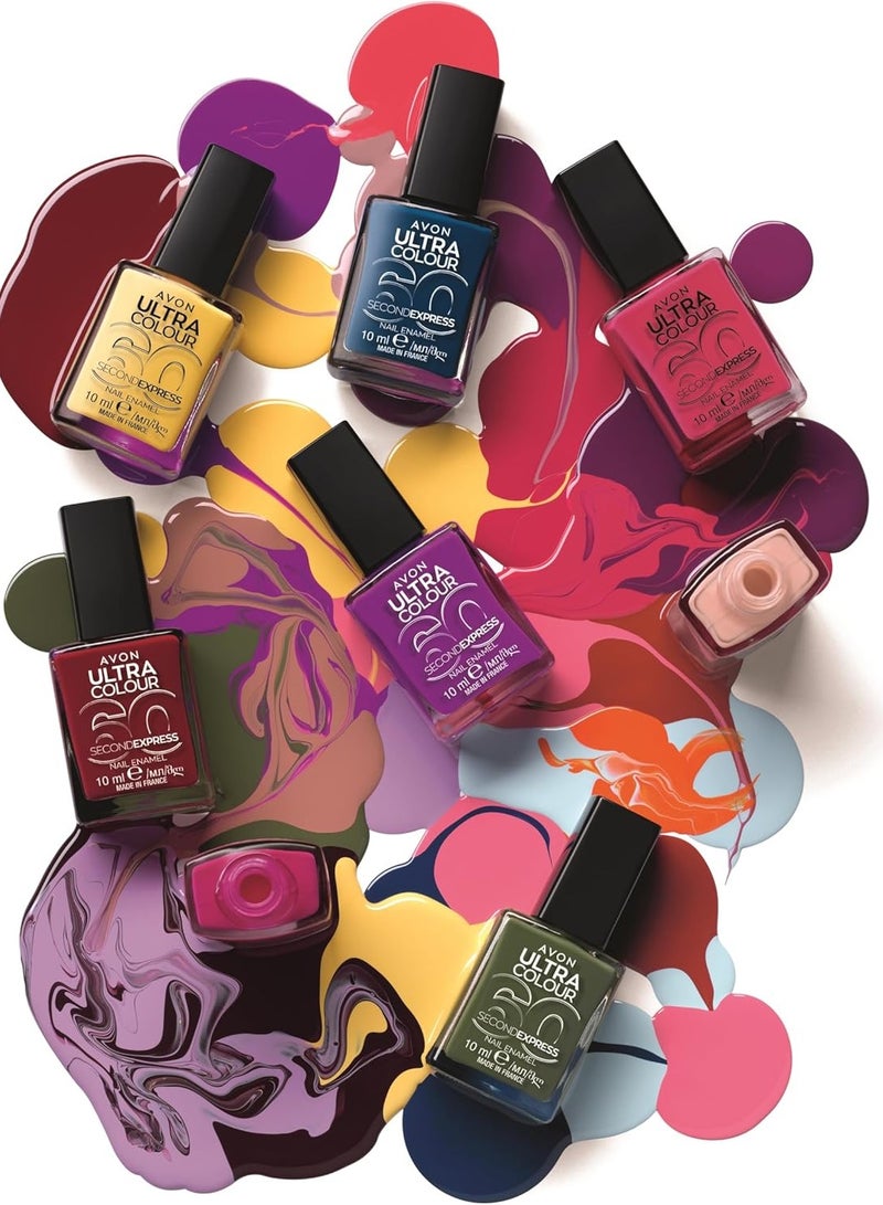 AVON Ultra Colour 60 Second Express Nail Enamel - Think Fast 10ml Pink - Image 3