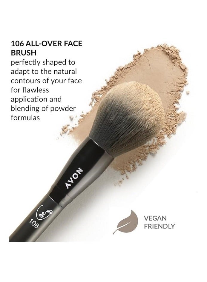 AVON All Over Face Brush 106 - Makeup Brushes Black  - Image 2