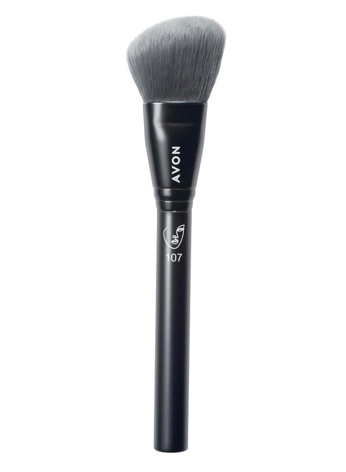AVON Angled Blush Brush 107 - Makeup Brushes Black  - Image 1