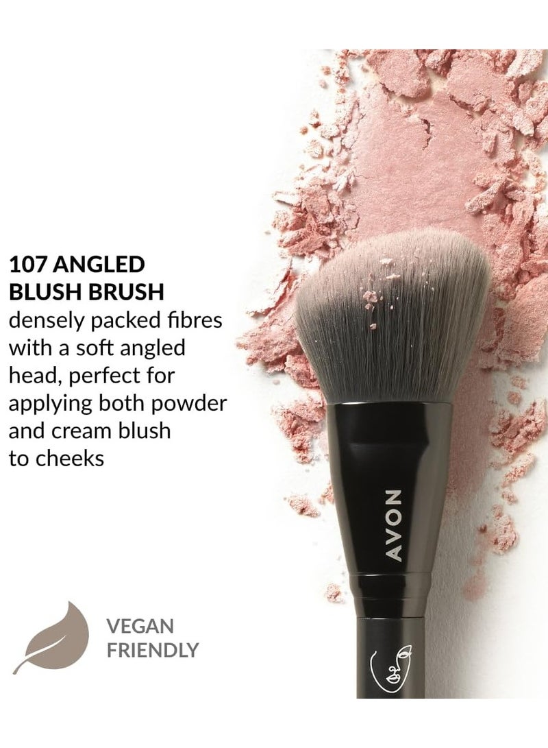 AVON Angled Blush Brush 107 - Makeup Brushes Black  - Image 2