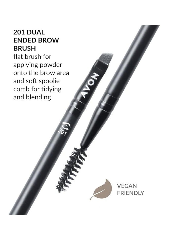 AVON Eyebrow Duo Brush 201 - Makeup Brushes black  - Image 2