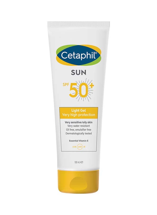 Cetaphil Sun Spf 50+ Gel, Sunscreen Face And Body For Men And Women, Oily And Very Sensitive Skin, Very Water Resistant, Unscented 100ml  - Image 1
