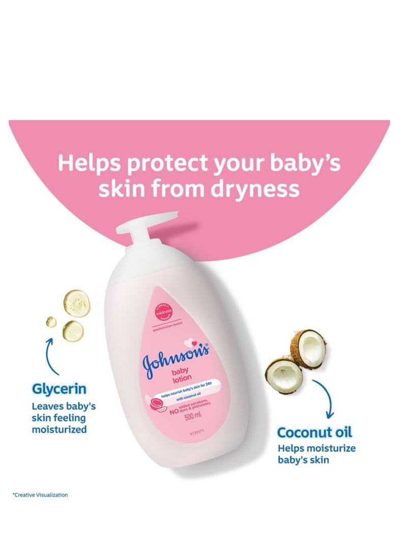 Johnson's Baby Lotion Body Milk For Children And Babies With a Pump 500 ml - Image 3
