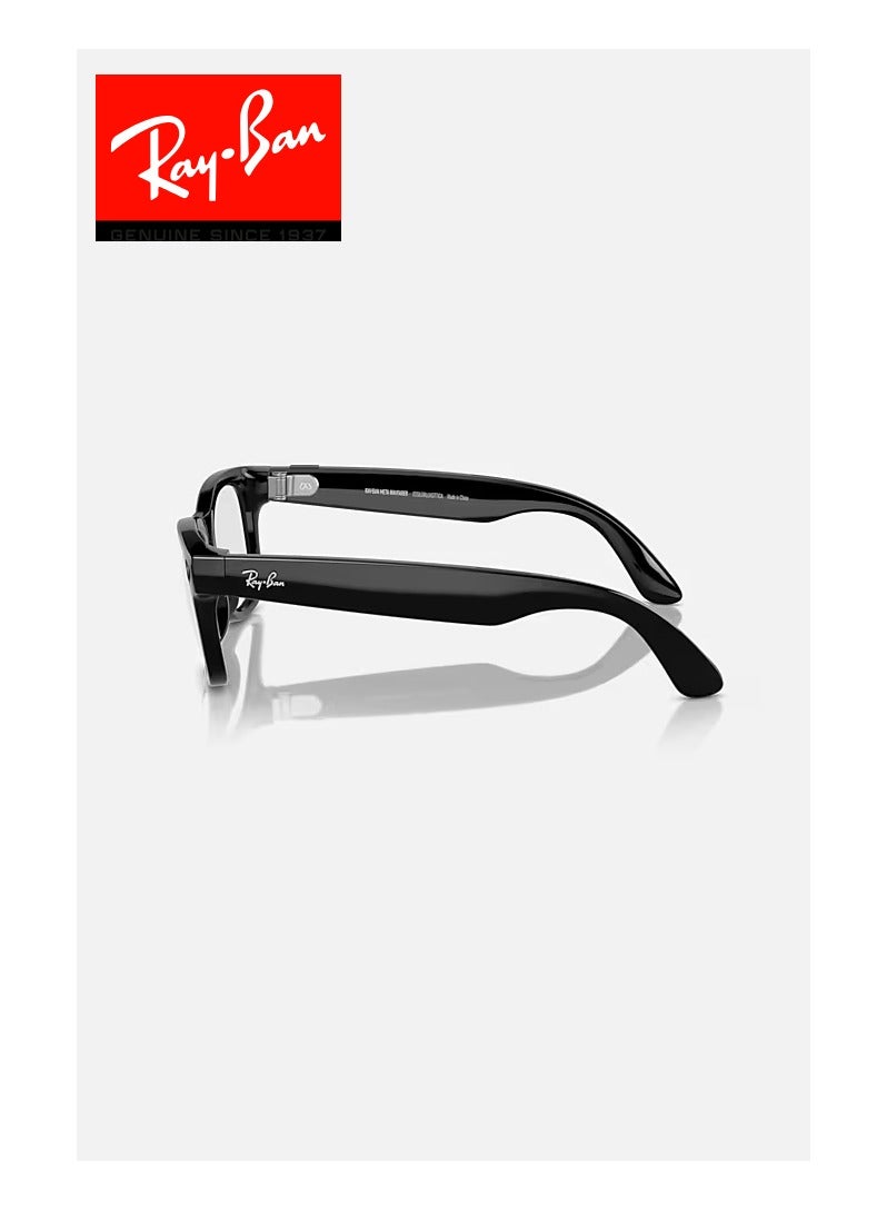 راي بان 154 mAh Meta Wayfarer Smart Glasses AI Clear L Shiny Black  - Image 4