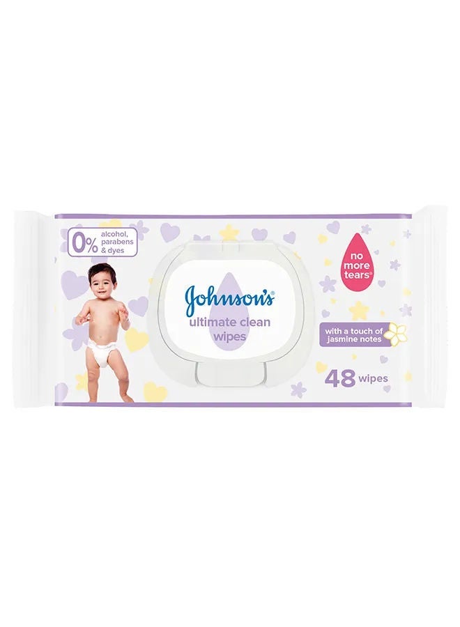 Johnson's Baby Ultimate Clean Wipes, Jasmine, 48'S 