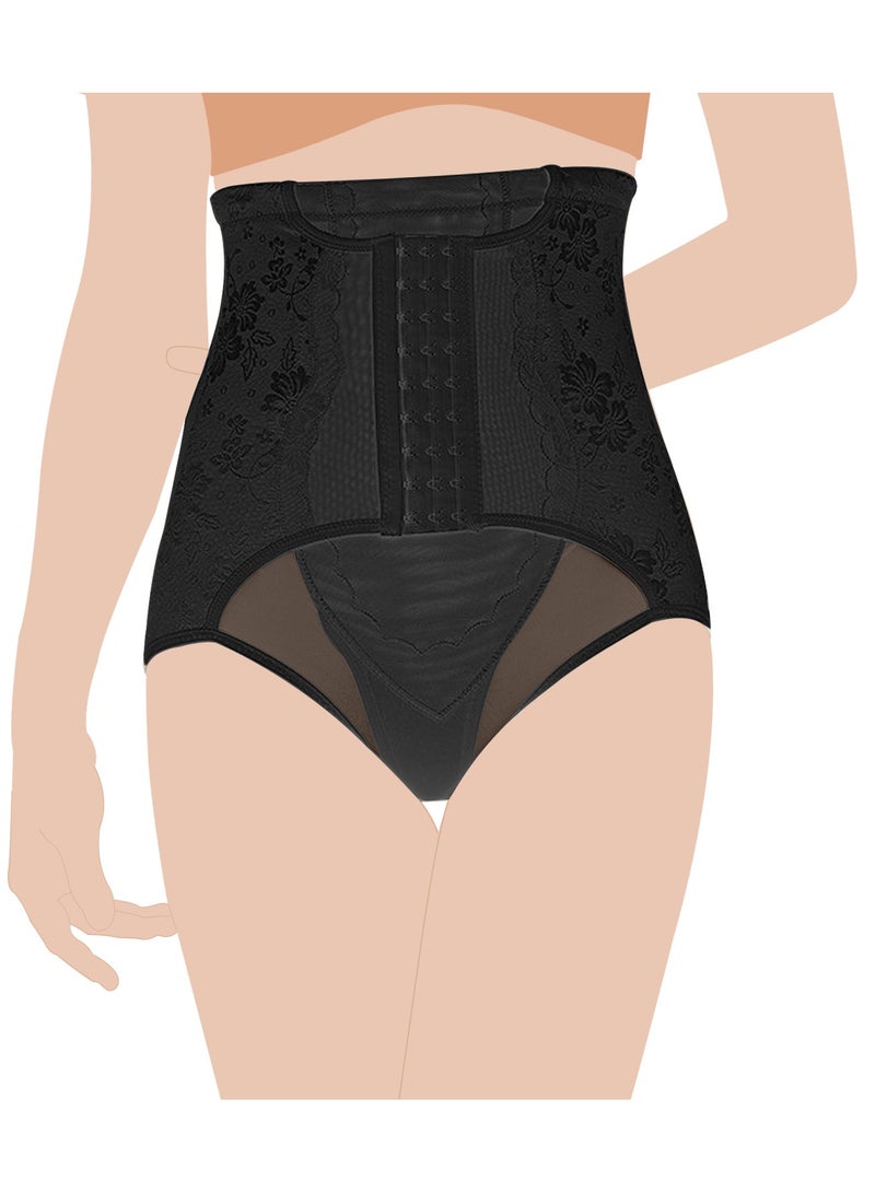 صنفينو حزام بطن أسلوب بنطال ما بعد الولادة للحوامل باللون الأسود - Image 3