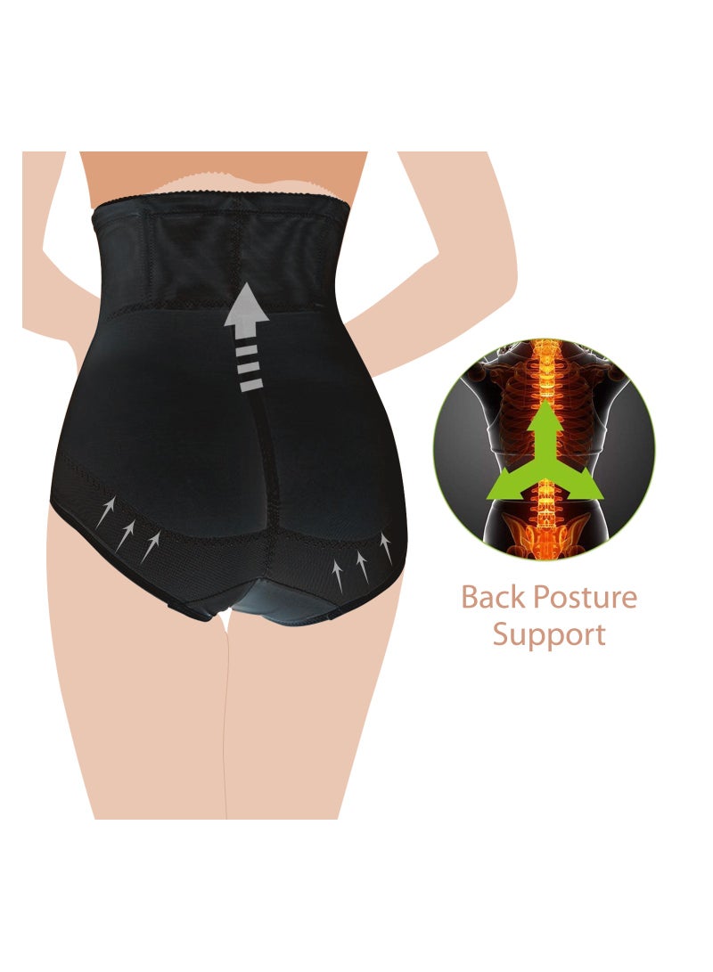 صنفينو حزام بطن أسلوب بنطال ما بعد الولادة للحوامل باللون الأسود - Image 5