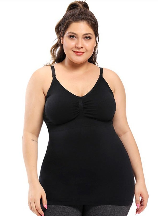 صنفينو Maternity Nursing Tank Top - Black XL - Image 3