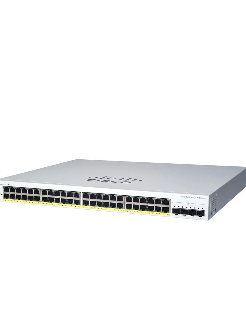 سيسكو CISCO SWITCH CBS220-48P-4G-SMART 48-PORT white - Image 3