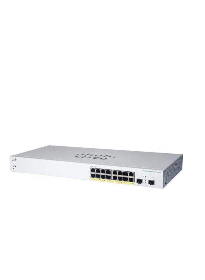 سيسكو CISCO SWITCH CBS220-16T-2G-EU-SMART 16-PORT white - Image 1