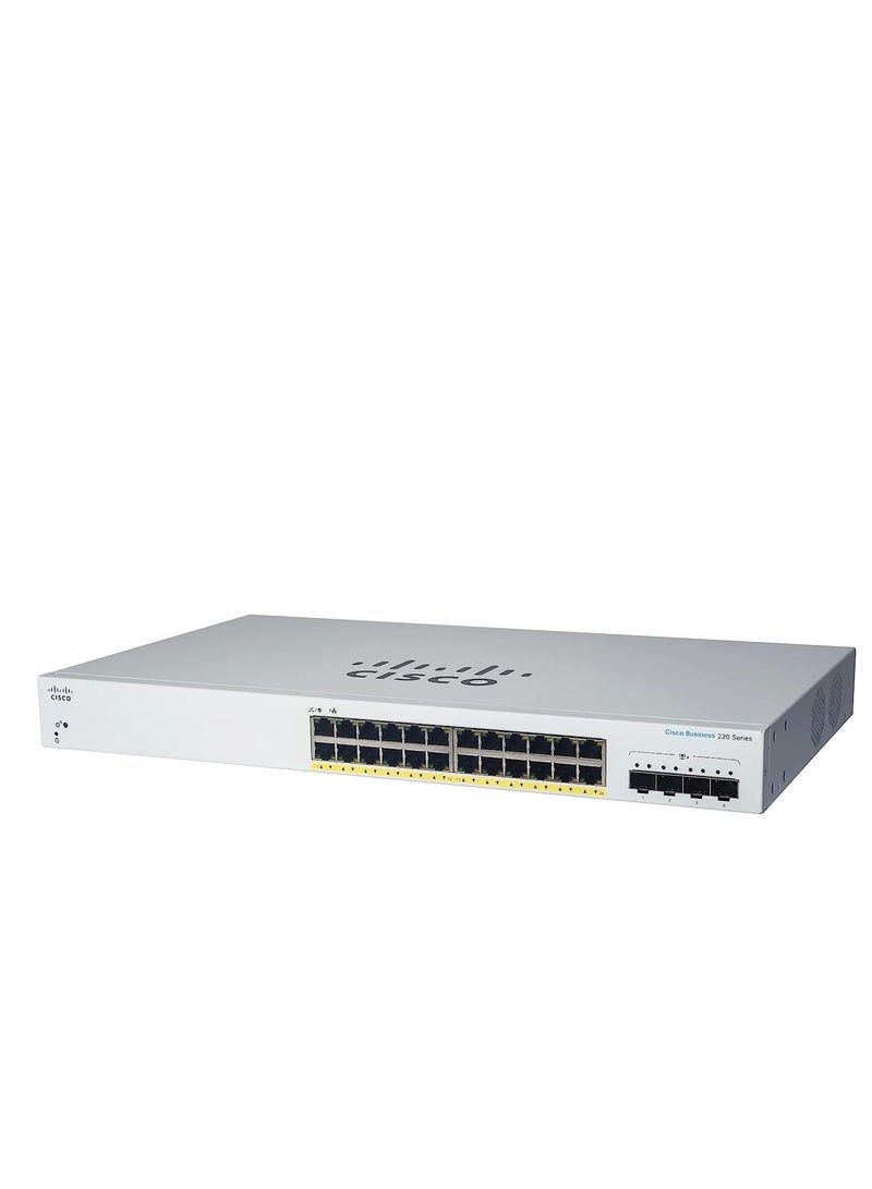 Cisco CBS220-24p-4g 24 Port Gigabit Samrt Manged Switch WHITE - Image 2