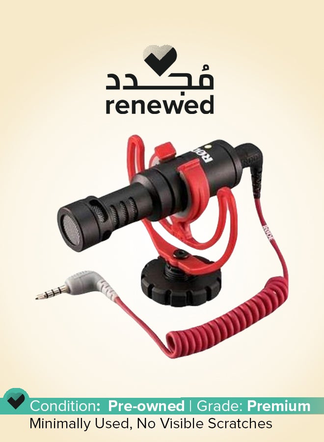 رود Renewed - On-Camera Microphone With Rycote Lyre Shock Mount - Videomicro Black/Red - Image 1