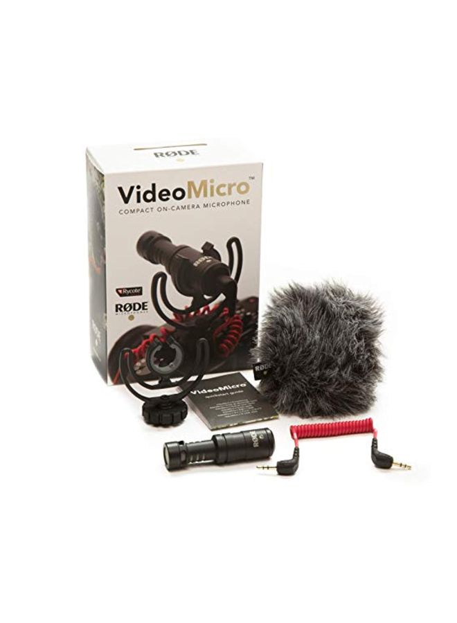 رود Renewed - On-Camera Microphone With Rycote Lyre Shock Mount - Videomicro Black/Red - Image 3