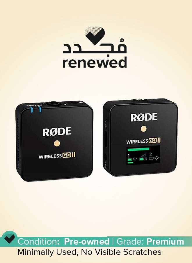 RODE Renewed - Wireless GO II Single Compact Digital Wireless Microphone System - WIGOII SINGLE Black  - Image 1
