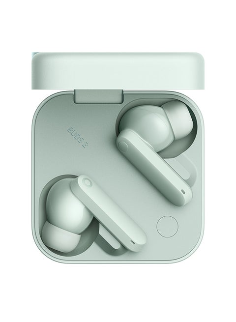 Buds 2 48dB Hybrid Active Noise Cancellation In-Ear Headphones With Environmental Adaptive Technology, Chat GPT Integration - Light Green