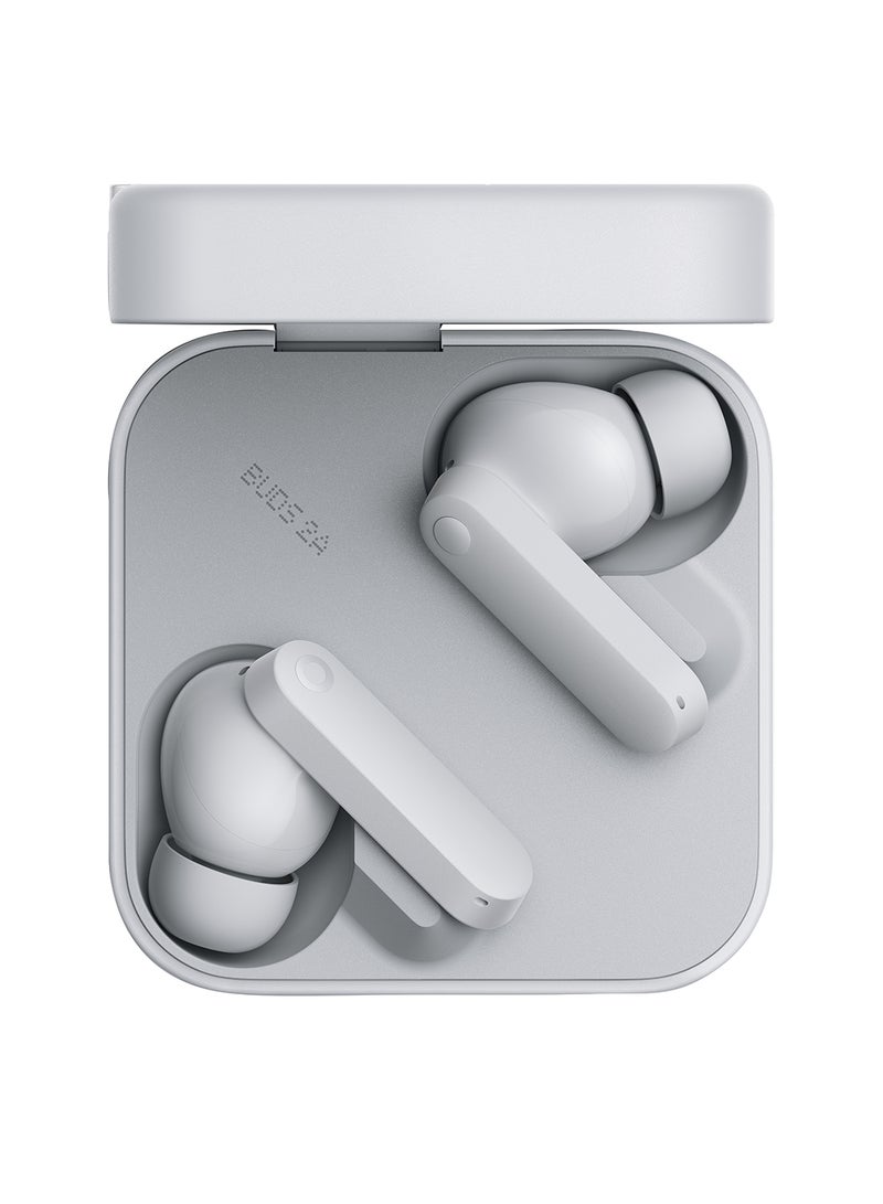 cmf by NOTHING - Buds 2a 42dB Active Noise Cancellation In-Ear Headphones With Transparency Mode,IP54, Chat GPT Integration - Light Grey - Image 1