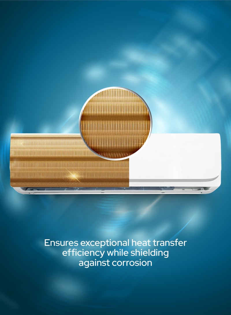 Impex - 1.5 Ton Cooling Only Split AC | 4D Air Flow | 18000 BTU | 100% Copper Pipe | Turbo Cooling | Hidden Display | R410A Gas | Auto Restart | Golden Fin | T3 Compressor | IM18S3MCSA 2200 W IM18S3MCSA White - Image 1