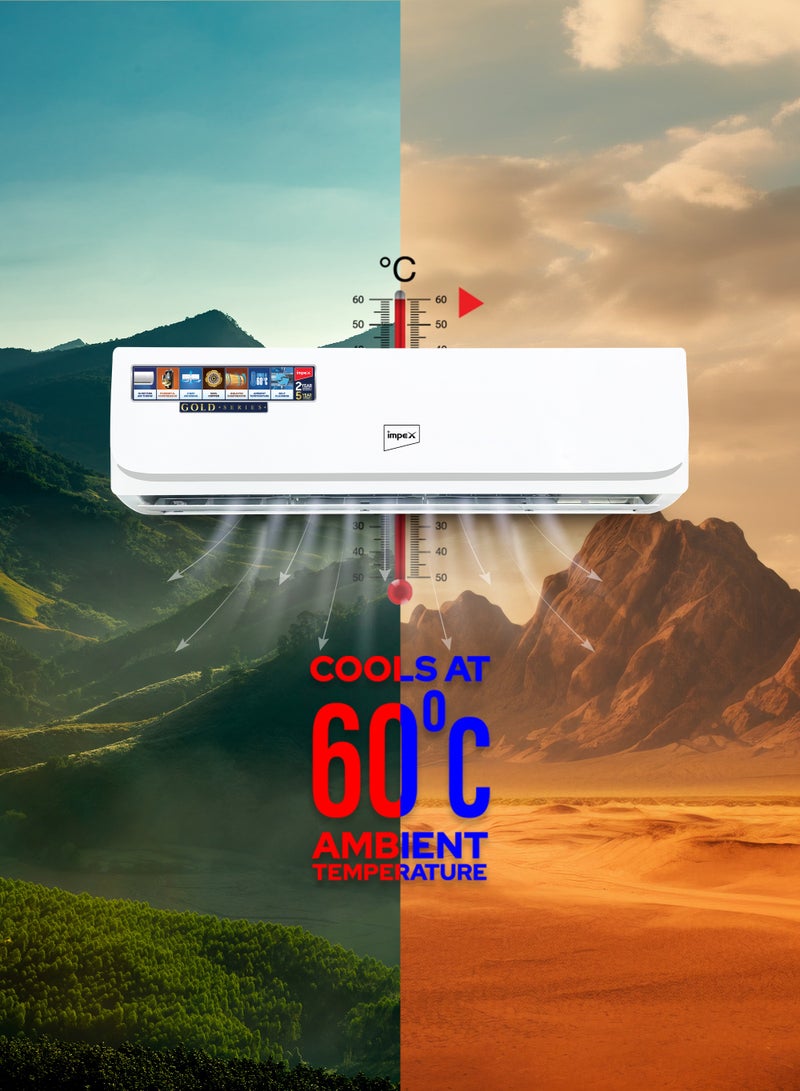 إمبكس 1.5 Ton Heating & Cooling Split Air Conditioner | 18000 BTU | 4D Air Flow | Turbo Cooling | 100% Copper Pipe | Hidden Display | R410A Gas | T3 Compressor | Auto Restart | IM18S3MHSA 2200 W IM18S3MHSA White  - Image 4