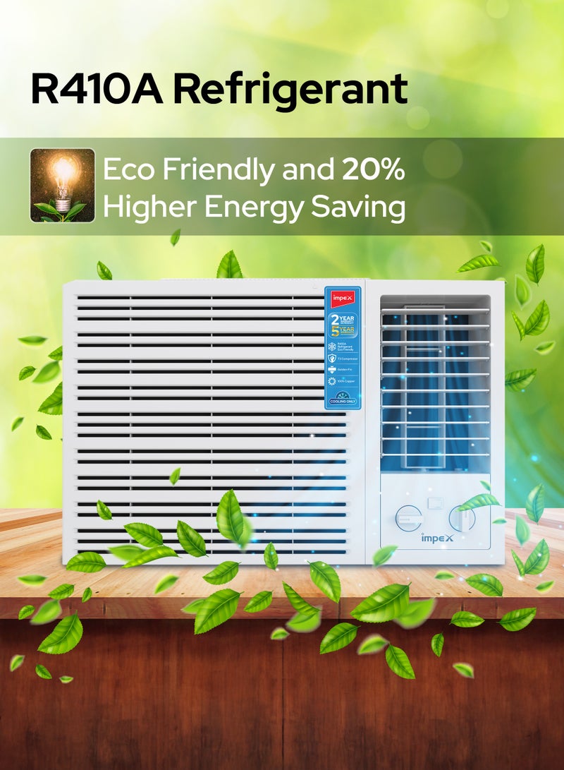 Impex 1.5 Ton Window AC | Cooling Only | T3 Compressor | 17200 BTU | 100% Copper | R410A Eco-Friendly | Golden Fin | Back Grill Protection | 2Y Product & 5Y Compressor Warranty | IM18WRCCSA IM18WRCCSA White  - Image 5