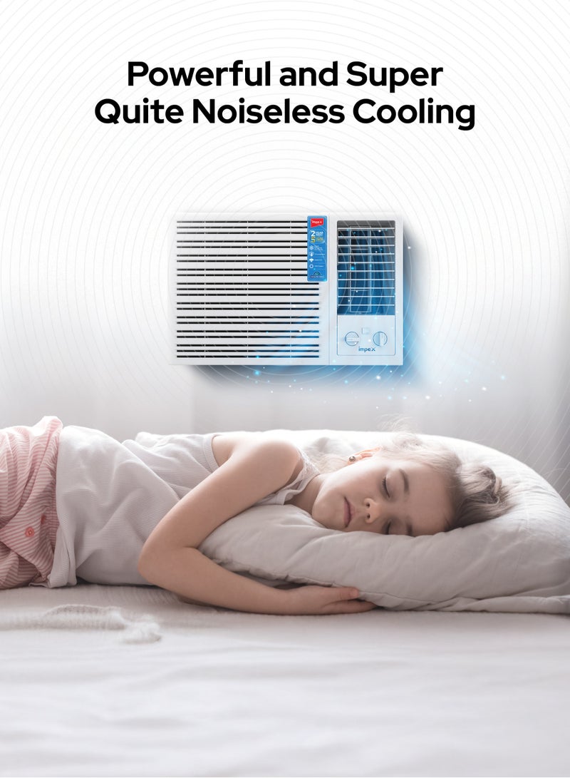 Impex 1.5 Ton Window AC | Cooling Only | T3 Compressor | 17200 BTU | 100% Copper | R410A Eco-Friendly | Golden Fin | Back Grill Protection | 2Y Product & 5Y Compressor Warranty | IM18WRCCSA IM18WRCCSA White  - Image 4