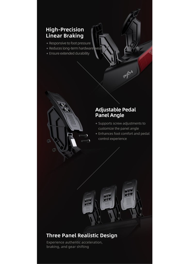 V10 Pro Direct Drive Racing Wheel – 3.2Nm Torque, Servo Motor, Multi-Platform (PC, Xbox, PS4) – 270mm D-Shaped Wheel, 3-Pedal Bundle (Clutch, Brake, Accelerator), Hall-Effect Magnetic Pedals, F1 Paddle Shifters, App Control, Intelligent Cooling 17 Programmable Buttons – Ultimate Realistic Driving Simulator