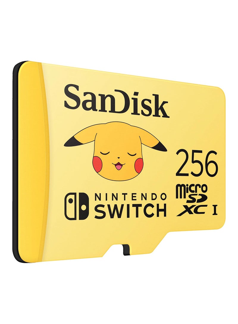 سانديسك Pokémon Pikachu microSD Card for Nintendo Switch 256GB (Up to 100MB/s read speed, up to 90MB/s write speed, 4K UHD, V30, U3) 256 GB  - Image 3