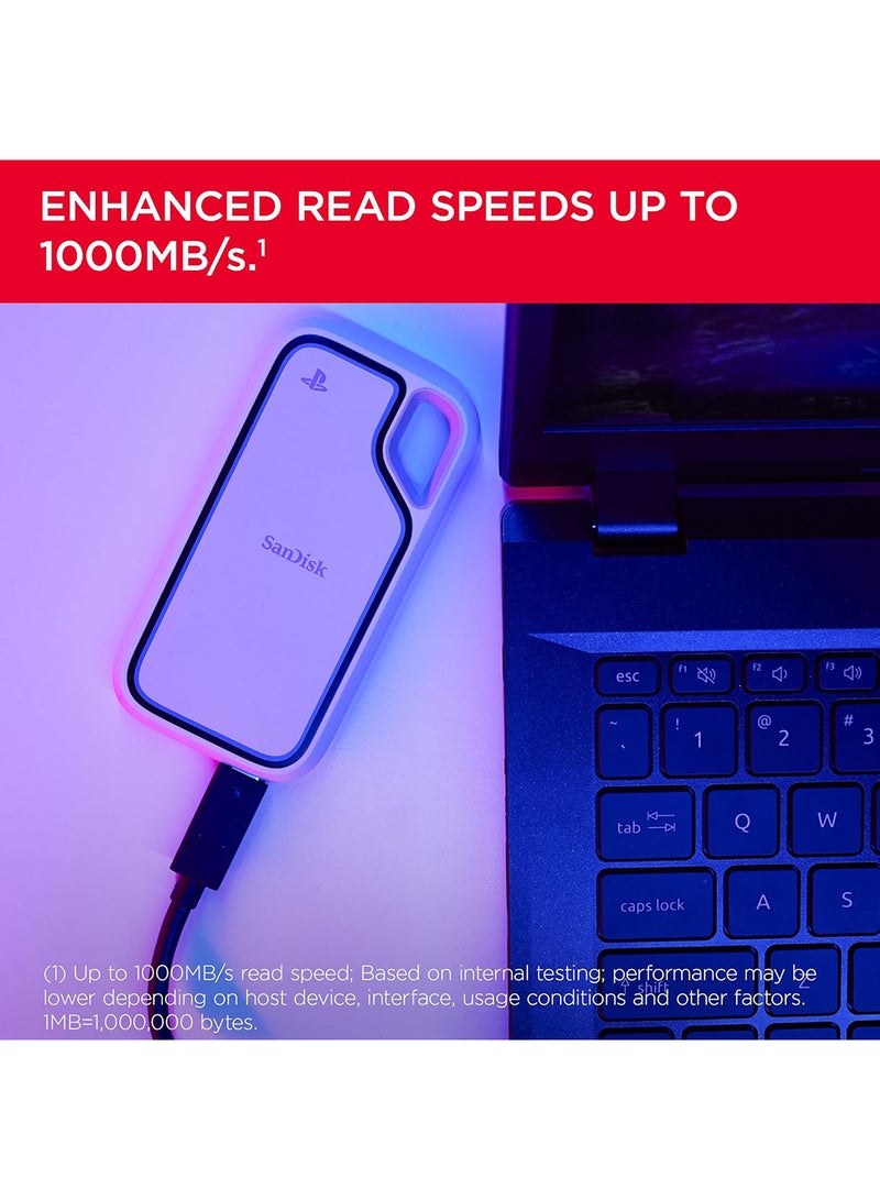 سانديسك Extreme 2TB Portable SSD for PlayStation 5 Console and PC 2 TB  - Image 3