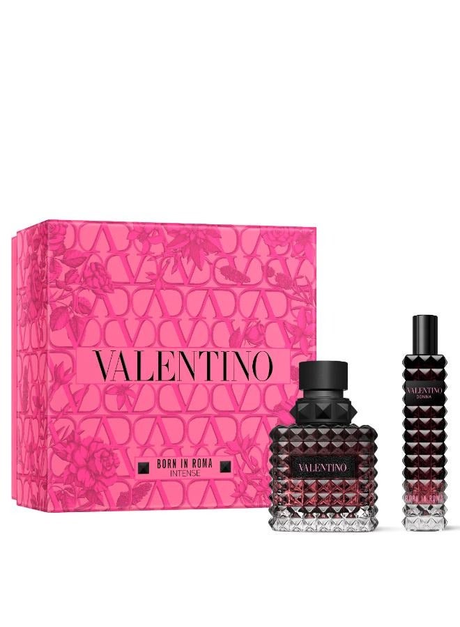 VALENTINO Born In Roma Donna Eau De Parfum Intense 50ml and 15ml Travel Size Bottle - Image 1