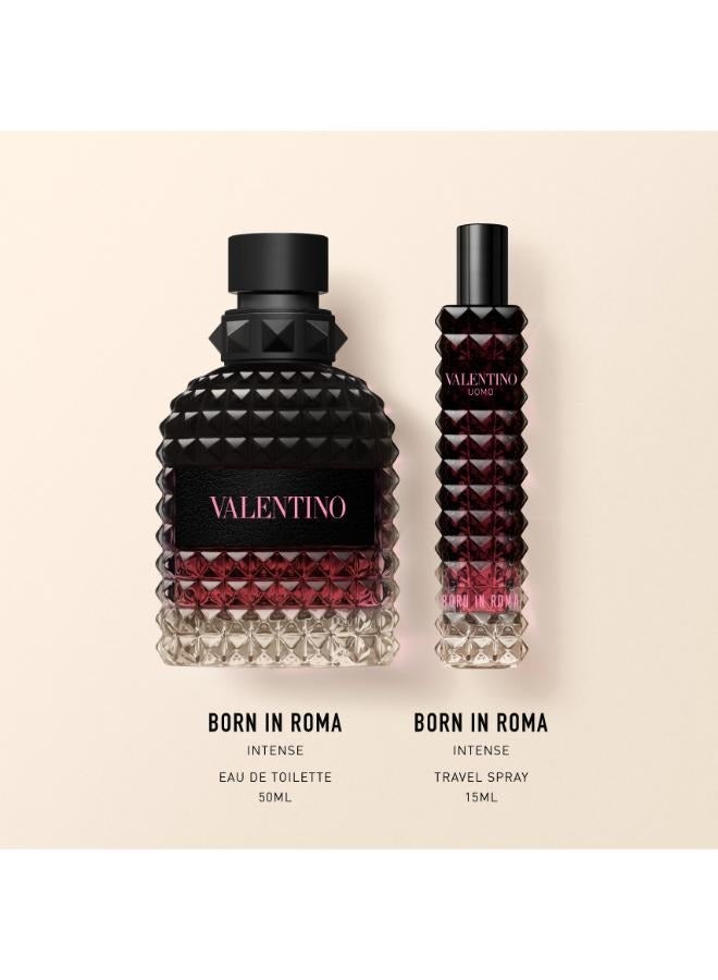 VALENTINO Born In Roma Donna Eau De Parfum Intense 50ml and 15ml Travel Size Bottle - Image 3
