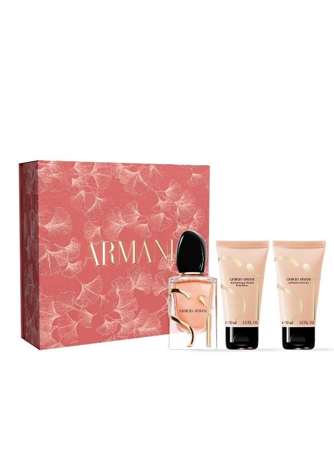 جورجيو أرماني Sì Eau de Parfum Intense 50ml, Body Lotion 50ml, And Shower Gel - 150ml 