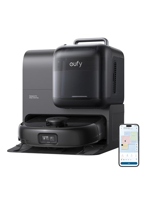 eufy Robot Vacuum Omni E28, HydroJet™ System, Portable Deep Cleaner, Turbo Suction, DuoSpiral™ Detangle Brushes, CornerRover™ Arm 40 W T2352V11 black