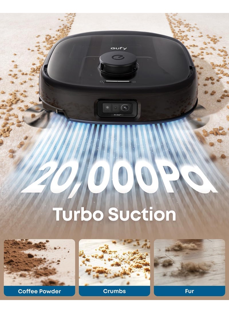 eufy Robot Vacuum Omni E28, HydroJet™ System, Portable Deep Cleaner, Turbo Suction, DuoSpiral™ Detangle Brushes, CornerRover™ Arm 40 W T2352V11 black - Image 5