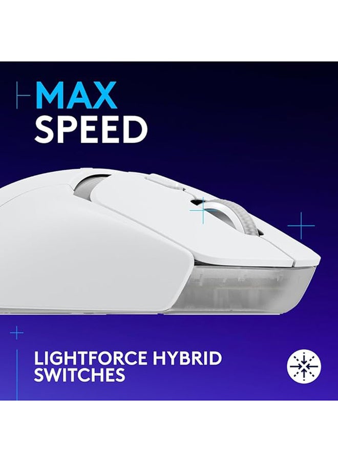 Logitech G309 LIGHTSPEED Wireless Gaming Mouse, LIGHTFORCE Hybrid Switches, HERO 25K Sensor - White  - Image 2