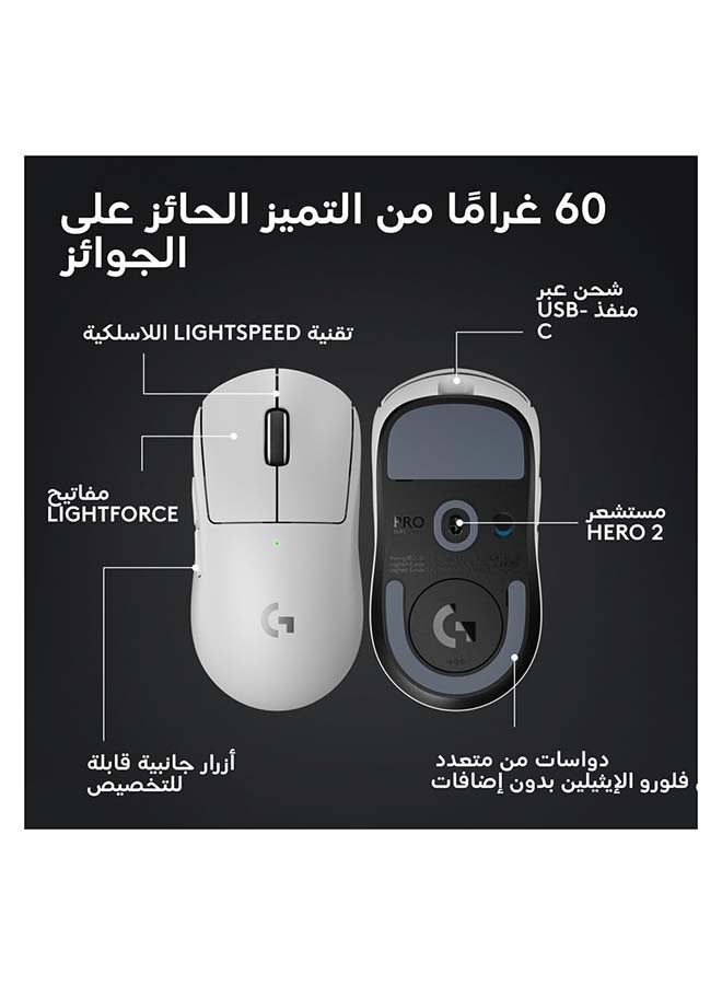 لوجيتيك ماوس الألعاب G PRO X SUPERLIGHT 2 LIGHTSPEED - أبيض - Image 1